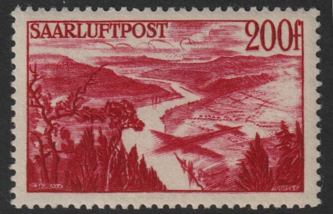 Saar 1948 Saar Valley 200f mounted mint SG 251, stamps on , stamps on  stamps on 