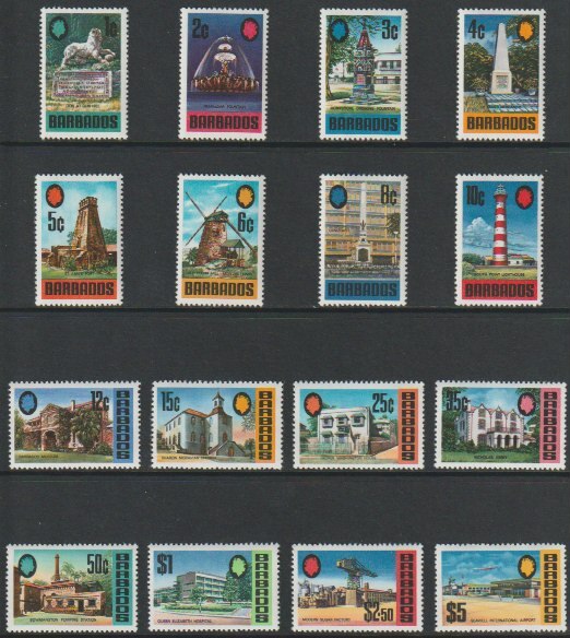 Barbados 1970 Pictorial def set complete 16 values unmounted mint SG 399-414, stamps on , stamps on  stamps on , stamps on  stamps on  kg5 , stamps on  stamps on cactus, stamps on  stamps on cacti, stamps on  stamps on 