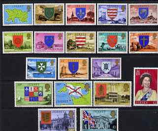 Jersey 1976-80 Parish Arms & Views definitive set complete 1/2p to A32, 19 values unmounted mint, SG 137-55, stamps on , stamps on  stamps on jersey 1976-80 parish arms & views definitive set complete 1/2p to \a32, stamps on  stamps on  19 values unmounted mint, stamps on  stamps on  sg 137-55