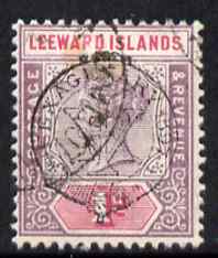 Leeward Islands 1897 QV Diamond Jubilee 1d fine used, SG10, stamps on , stamps on  qv , stamps on 
