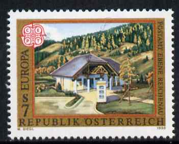 Austria 1990 Europa - Post Office Buildings 7s unmounted mint SG 2226, stamps on europa, stamps on post offices