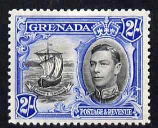 Grenada 1938-50 KG6 definitive 2s P12.5 mounted mint SG161, stamps on castles