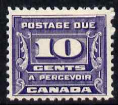 Canada 1930-32 Postage Due 10c mounted mint SG D17, stamps on 