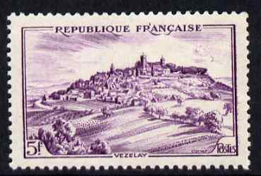 France 1946-48 Vezelay 5f unmounted mint, SG 976, stamps on , stamps on  stamps on tourism