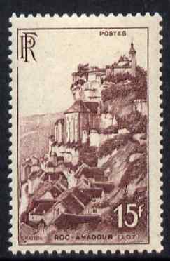 France 1946-48 Roc-Amadour 15f unmounted mint, SG 980, stamps on , stamps on  stamps on tourism