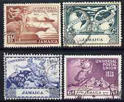 Jamaica 1949 KG6 75th Anniversary of Universal Postal Union set of 4 fine used, SG145-48, stamps on , stamps on  stamps on , stamps on  stamps on  kg6 , stamps on  stamps on  upu , stamps on  stamps on 