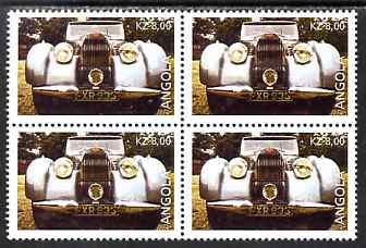 Angola 1998 Greatest Cars of the Century - Bugatti Type 57C perf block of 4 unmounted mint, stamps on , stamps on  stamps on cars, stamps on  stamps on bugatti