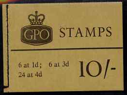 Great Britain 1967-68 Wilding Crowns phosphor 10s booklet (Aug 1967) complete and fine SG X16p, stamps on booklets