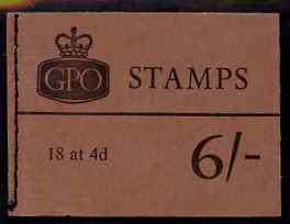 Great Britain 1967-70 Machins 6s booklet (May 1968) complete and fine SG QP36, stamps on booklets