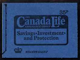 Great Britain 1974 Canada Life 35p booklet dated Sept 1974 complete and fine SG DP4, stamps on , stamps on  stamps on booklets