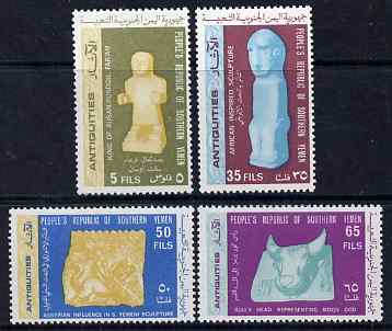 Southern Yemen 1968 Archaeology perf set of 4 unmounted mint, Michel 39-42, stamps on , stamps on  stamps on archaeology, stamps on  stamps on bovine, stamps on  stamps on sculptures, stamps on  stamps on 