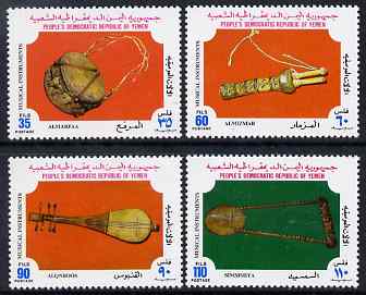 Yemen - Republic 1978 Musical Instruments perf set of 4 unmounted mint, SG 197-200, stamps on , stamps on  stamps on music, stamps on  stamps on instruments