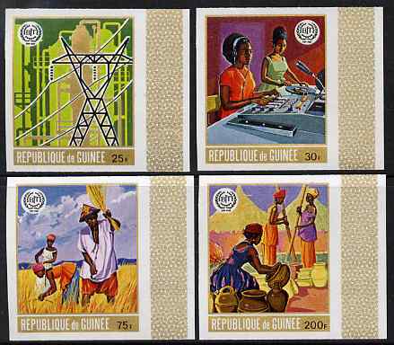 Guinea - Conakry 1969 50th Anniversary of ILO imperf set of 4 unmounted mint, as SG 707-10, Mi 549-52