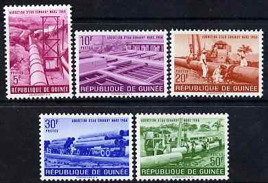 Guinea - Conakry 1964 Piped Water Supply perf set of 5 unmounted mint SG 430-4, stamps on water, stamps on irrigation