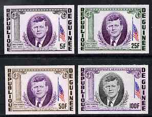 Guinea - Conakry 1964 Kennedy Memorial imperf set of 4 from limited printing unmounted mint as SG 426-9, stamps on , stamps on  stamps on personalities, stamps on  stamps on kennedy, stamps on  stamps on usa presidents, stamps on  stamps on americana