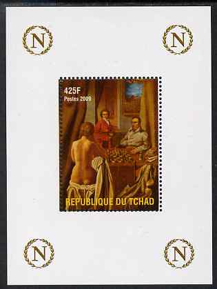 Chad 2009 Napoleon #2 Playing Chess & Nude perf deluxe sheet unmounted mint. Note this item is privately produced and is offered purely on its thematic appeal. , stamps on , stamps on  stamps on personalities, stamps on  stamps on napoleon, stamps on  stamps on chess, stamps on  stamps on nudes  , stamps on  stamps on dictators.