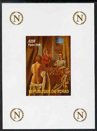 Chad 2009 Napoleon #2 Playing Chess & Nude imperf deluxe sheet unmounted mint. Note this item is privately produced and is offered purely on its thematic appeal. , stamps on , stamps on  stamps on personalities, stamps on  stamps on napoleon, stamps on  stamps on chess, stamps on  stamps on nudes  , stamps on  stamps on dictators.