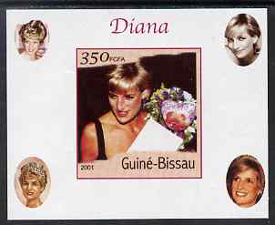 Guinea - Bissau 2001 Princess Diana #5 imperf deluxe sheet unmounted mint. Note this item is privately produced and is offered purely on its thematic appeal, stamps on , stamps on  stamps on personalities, stamps on  stamps on royalty, stamps on  stamps on diana, stamps on  stamps on 