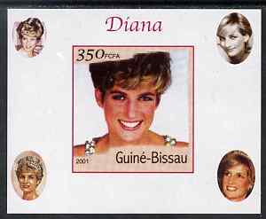 Guinea - Bissau 2001 Princess Diana #6 imperf deluxe sheet unmounted mint. Note this item is privately produced and is offered purely on its thematic appeal, stamps on personalities, stamps on royalty, stamps on diana, stamps on 