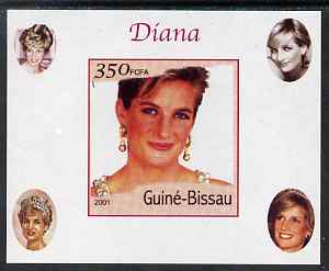 Guinea - Bissau 2001 Princess Diana #7 imperf deluxe sheet unmounted mint. Note this item is privately produced and is offered purely on its thematic appeal, stamps on personalities, stamps on royalty, stamps on diana, stamps on 