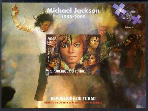 Chad 2009 Michael Jackson #1 imperf s/sheet unmounted mint. Note this item is privately produced and is offered purely on its thematic appeal. , stamps on , stamps on  stamps on personalities, stamps on  stamps on music, stamps on  stamps on pops, stamps on  stamps on rock, stamps on  stamps on dancing