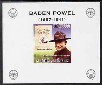 St Thomas & Prince Islands 2008 Baden Powell #4 individual imperf deluxe sheet unmounted mint. Note this item is privately produced and is offered purely on its thematic appeal, stamps on , stamps on  stamps on personalities, stamps on  stamps on scouts, stamps on  stamps on 