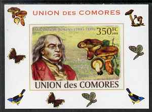 Comoro Islands 2008 Botanists & Fungi #6 Miles Joseph Berkeley individual imperf deluxe sheet unmounted mint. Note this item is privately produced and is offered purely o..., stamps on , stamps on personalities, stamps on fungi, stamps on scientists, stamps on botany