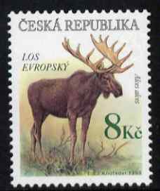 Czech Republic 1998 Elk 8kc from Endangered Species set unmounted mint, SG 190, stamps on animals, stamps on elks