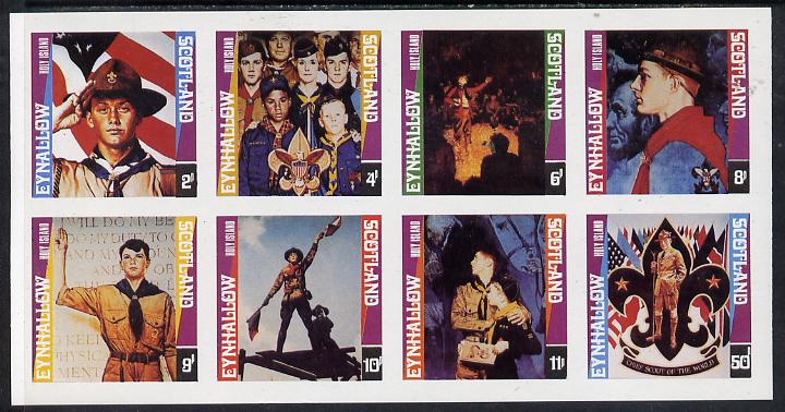 Eynhallow 1978 Scouts (Paintings by Norman Rockwell) imperf  set of 8 values (2p to 50p) superb unmounted mint, stamps on , stamps on  stamps on scouts, stamps on  stamps on arts