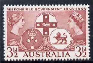 Australia 1956 Responsible Government 3.5d unmounted mint, SG 289, stamps on constitutions, stamps on arms, stamps on heraldry