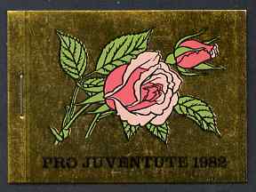 Switzerland 1982 Pro Juventute 7f80 booklet complete and very fine, SG JSB32, stamps on , stamps on  stamps on roses, stamps on  stamps on flowers