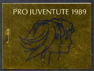 Switzerland 1989 Pro Juventute 9f booklet complete and very fine, SG JSB39, stamps on , stamps on  stamps on booklet - switzerland 1989 pro juventute 9f booklet complete and very fine, stamps on  stamps on  sg jsb39