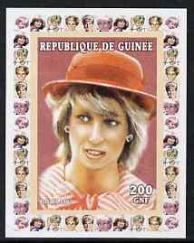 Guinea - Conakry 1997 Princess Diana 200f series #1 imperf deluxe sheet unmounted mint, stamps on , stamps on  stamps on personalities, stamps on  stamps on diana, stamps on  stamps on royalty, stamps on  stamps on women