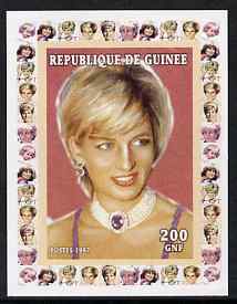 Guinea - Conakry 1997 Princess Diana 200f series #5 imperf deluxe sheet unmounted mint, stamps on , stamps on  stamps on personalities, stamps on  stamps on diana, stamps on  stamps on royalty, stamps on  stamps on women