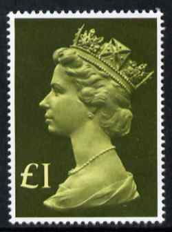 Great Britain 1977-87 Machin - Large For mat £1 unmounted mint SG 1026, stamps on , stamps on  stamps on machins