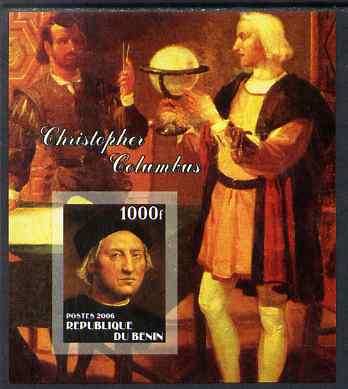 Benin 2006 Christopher Columbus #2 imperf m/sheet unmounted mint. Note this item is privately produced and is offered purely on its thematic appeal , stamps on personalities, stamps on columbus, stamps on explorers, stamps on 