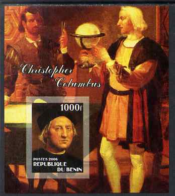 Benin 2006 Christopher Columbus #2 imperf m/sheet unmounted mint. Note this item is privately produced and is offered purely on its thematic appeal , stamps on , stamps on  stamps on personalities, stamps on  stamps on columbus, stamps on  stamps on explorers, stamps on  stamps on 