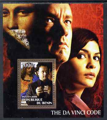 Benin 2006 The Da Vinci Code #2 perf m/sheet unmounted mint , stamps on , stamps on  stamps on arts, stamps on  stamps on films, stamps on  stamps on cinema, stamps on  stamps on movies, stamps on  stamps on entertainments, stamps on  stamps on literature, stamps on  stamps on da vinci