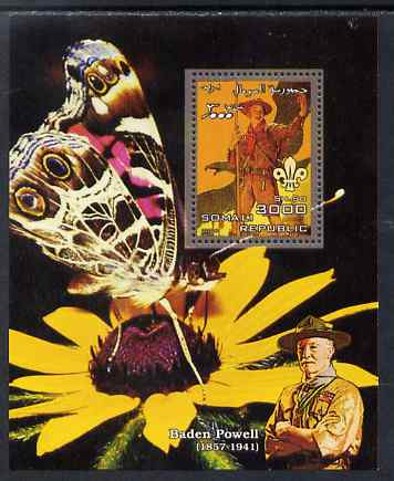 Somalia 2006 Scouts & Butterflies #2 perf s/sheet unmounted mint (Scout image by Norman Rockwell), stamps on scouts, stamps on butterflies, stamps on rockwell