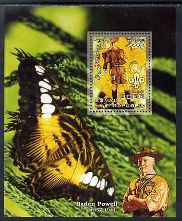 Somalia 2006 Scouts & Butterflies #4 perf s/sheet unmounted mint (Scout image by Norman Rockwell), stamps on scouts, stamps on butterflies, stamps on rockwell