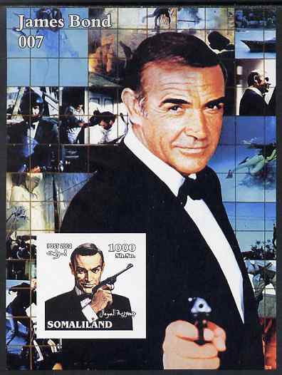 Somaliland 2002 James Bond (Sean Connery) #3 imperf m/sheet unmounted mint, stamps on , stamps on  stamps on movies, stamps on  stamps on films, stamps on  stamps on  spy , stamps on  stamps on cinema, stamps on  stamps on scots, stamps on  stamps on scotland, stamps on  stamps on entertainments, stamps on  stamps on 