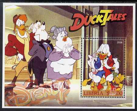 Liberia 2006 Walt Disney - Duck Tales (Donald Duck) perf m/sheet unmounted mint, stamps on , stamps on  stamps on disney, stamps on  stamps on films, stamps on  stamps on children, stamps on  stamps on movies, stamps on  stamps on 