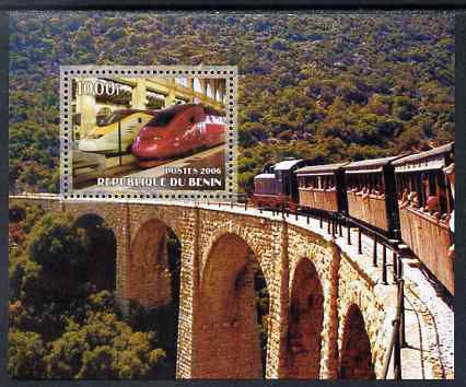 Benin 2006 Railways #3 perf m/sheet unmounted mint, stamps on , stamps on  stamps on railways