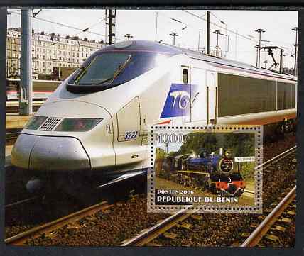 Benin 2006 Railways #4 perf m/sheet unmounted mint, stamps on , stamps on  stamps on railways