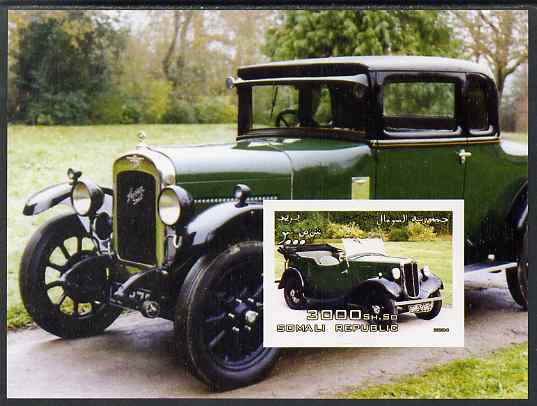 Somalia 2004 Early Cars #2 (Austin) imperf m/sheet unmounted mint, stamps on , stamps on  stamps on cars