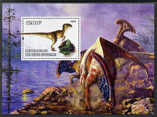 Ivory Coast 2004 Dinosaurs #2 perf m/sheet unmounted mint. Note this item is privately produced and is offered purely on its thematic appeal