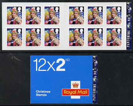 Great Britain 2008 Christmas - Pantomine booklet containg 12 x 2nd Class self adhesive stamps, cover inscribed Oh No it isn't, SG LX35, stamps on christmas, stamps on pantomime, stamps on children, stamps on self adhesive, stamps on theatre