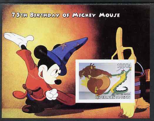 Benin 2004 75th Birthday of Mickey Mouse - Fantasia imperf m/sheet unmounted mint, stamps on , stamps on  stamps on disney, stamps on  stamps on films, stamps on  stamps on movies, stamps on  stamps on cinema