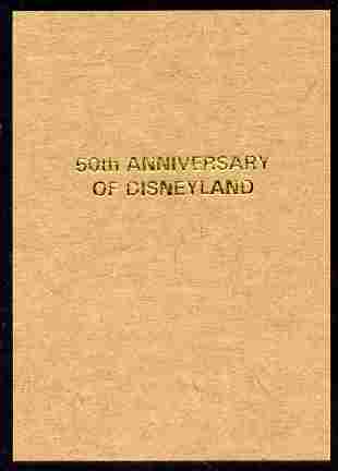 Congo 2005 50th Anniversary of Disneyland overprint proof in gold on manilla ungummed paper imperforate, stamps on disney, stamps on 