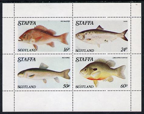 Staffa 1979 Fish #04 (Snapper, Shad, etc) perf  set of 4 values (16p to 60p) unmounted mint, stamps on , stamps on  stamps on fish, stamps on  stamps on marine life